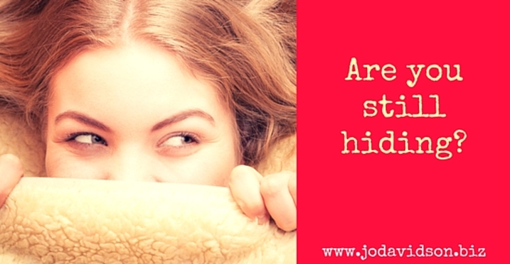 Jo Davidson Blog: Woman hiding behind blanket 